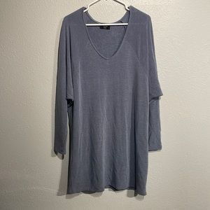 Vici Sweater Dress Blue-Grey Large